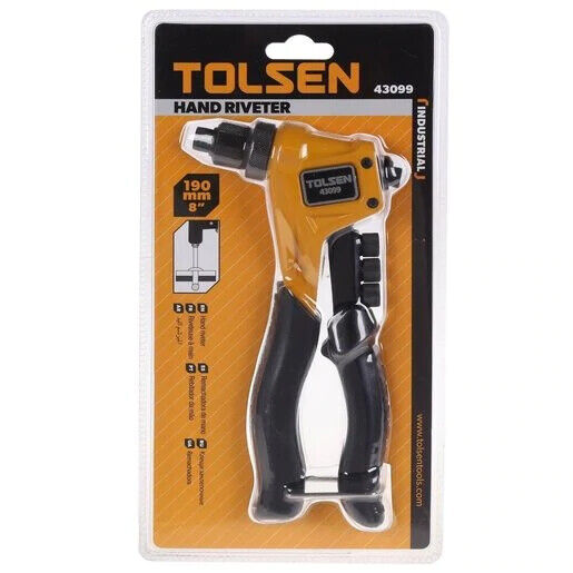 TOLSEN Pop Rivet Heavy Duty Riveter Gun Kit Rev-its Hand Riveter Set Gutter