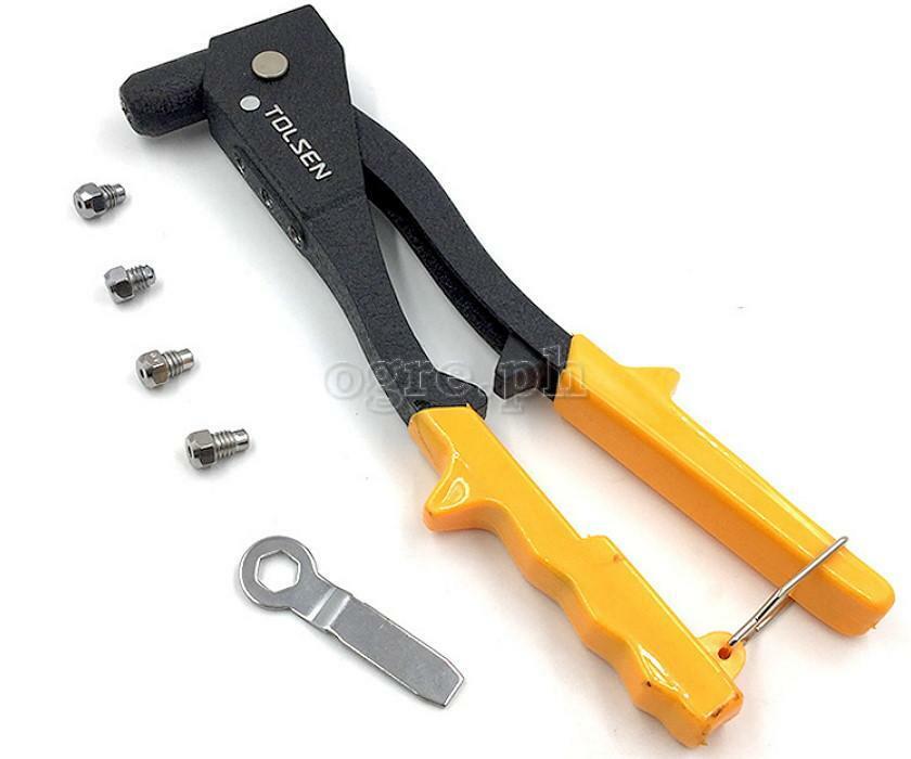 TOLSEN Pop Rivet Heavy Duty Riveter Gun Kit Rev-its Hand Riveter Set Gutter