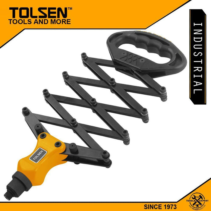 Tolsen 190mm Pop Rivet Gun Heavy Duty Folding Hand Riveter Lazy Tongs 43100