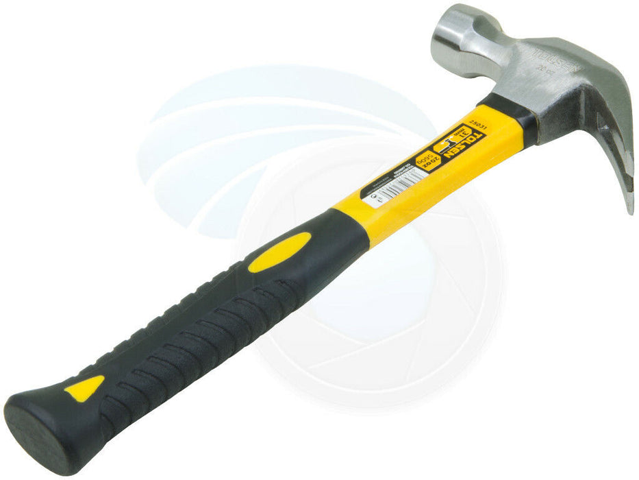 TOLSEN 20oz 560g Claw Hammer Lightweight Fibreglass Smooth Face Nail Puller