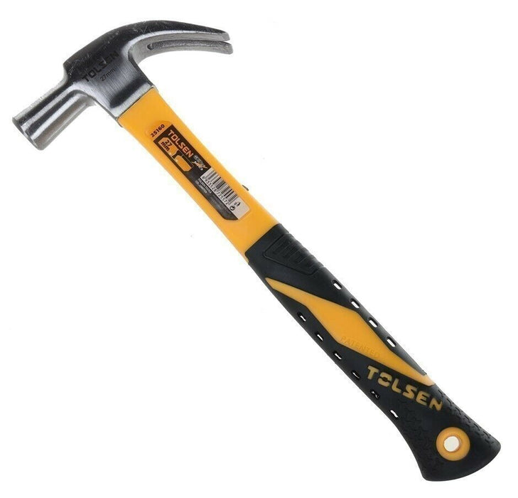 TOLSEN BRITISH Claw Hammer Steel Handle Heavy Duty All Purpose Soft Grip Strong