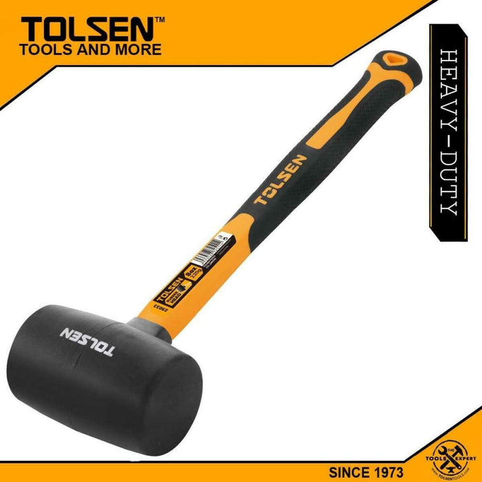 Tolsen Black Rubber Mallet Soft Face Hammer Double Side Grip 450-625g