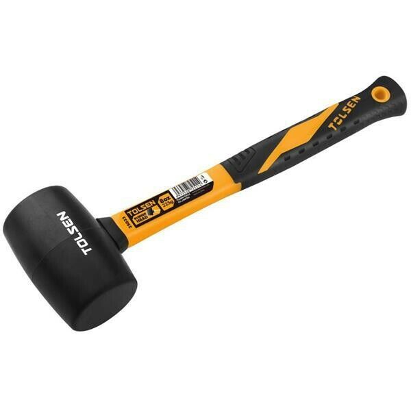 Tolsen Black Rubber Mallet Soft Face Hammer Double Side Grip 450-625g