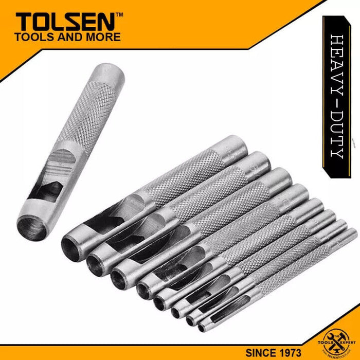 TOLSEN Leather Hole punch Hollow Punch Set Punching Gasket Cutter Belt Craft