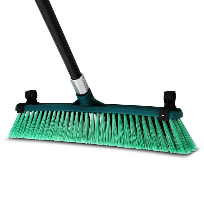 450-600mm STIFF BRISTLE Broom Squeegee Extendable Handle Wet Dry Indoor Outdo