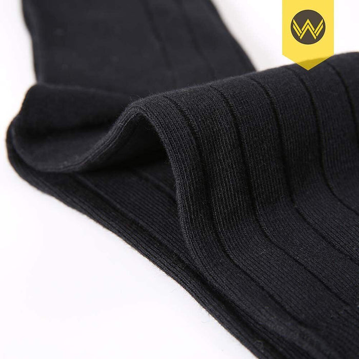 BLACK WORK SOCKS Cotton Crew Work Socks 3 Pack Athletic Padded Black