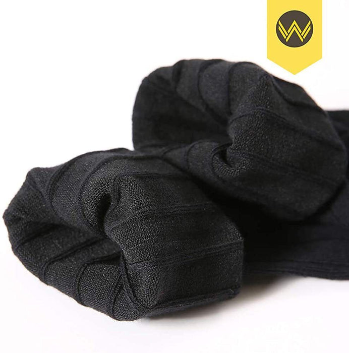 BLACK WORK SOCKS Cotton Crew Work Socks 3 Pack Athletic Padded Black