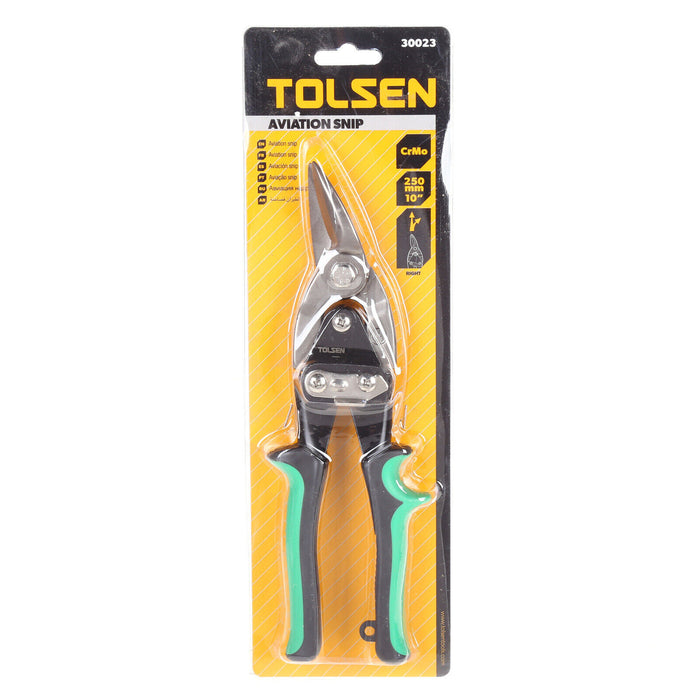 TOLSEN Aviation Tin Snips Set Two-component Handle Left Right Straight Cut CrMo