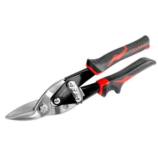 TOLSEN Aviation Tin Snips Set Two-component Handle Left Right Straight Cut CrMo