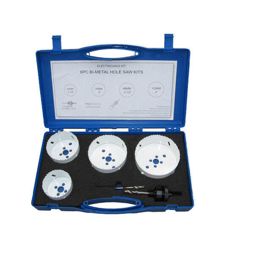 9PC Plumber Electrician Bi-Metal Hole Saw Sheet Wood Metal Drywall Plumbers Kit - FISHER DISCOUNT
