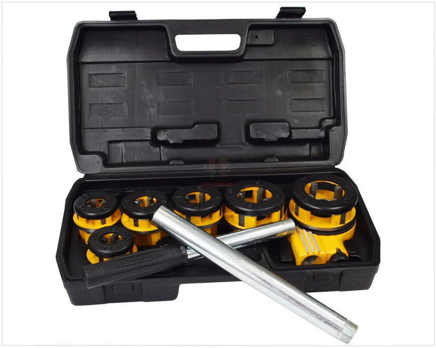 TOLSEN Industrial BSPT Pipe Threading Set with 1/4” to 1-1/4” Dies