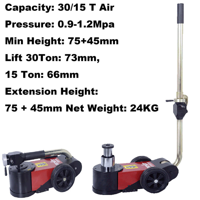 30 /15 Ton Triple Bag Air Jack Pneumatic Jack Lifting Compressed Air Lift Jack