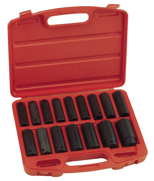 Genius Tools 16pc Metric Deep Impact Socket set TD-416M1 Made in Taiwan 8 ~ 21mm