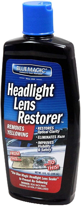 Blue Magic 725CD06 Headlight Plastic Lens Restorer 236ml Removes Yellowing Haze - FISHER DISCOUNT