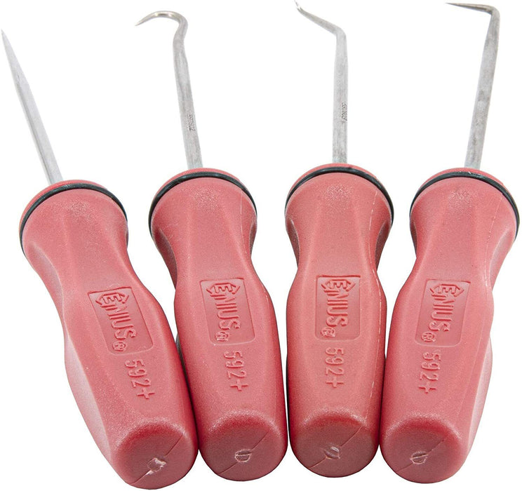 Genius Tools 301043 4pce MINIATURE PICK & HOOK SET MADE IN TAIWAN