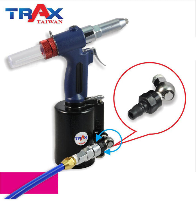 TRAX 3/16"Air Pop Rivet Hydraulic Tool Riveter Gun Industrial Pneumatic Tool Set