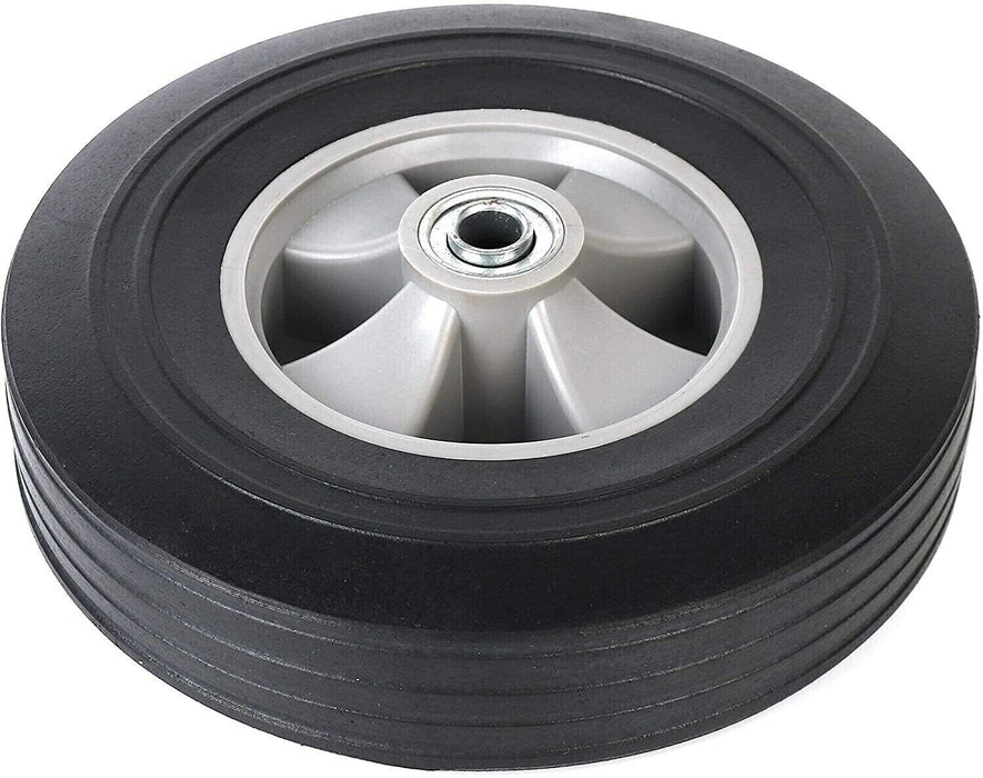 4x 10" Solid Trolley Wheels 4.10 / 3.50-4 16mm Bore Wheelbarrow Flat Free Tyre