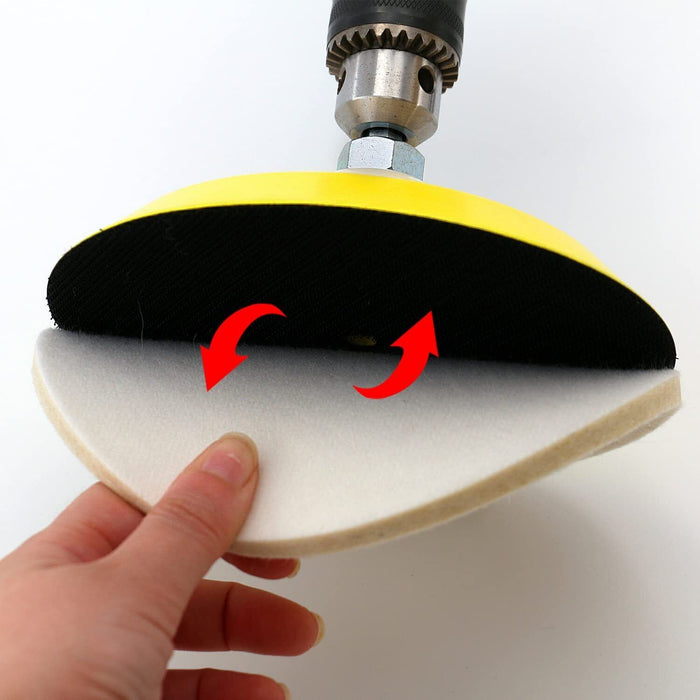 Wool Felt Polishing Pad Buffing Wheel Car Glass Plastic Metal Stone100/125/150mm