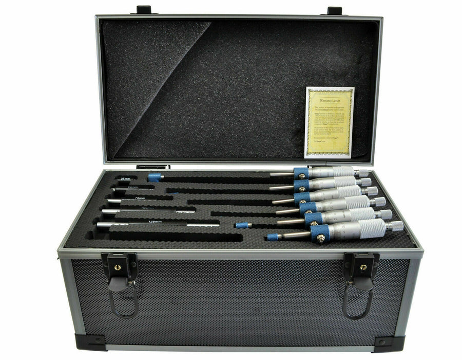 Maxigear Outside Micrometer Set 0 – 150 mm Range 0.01mm Graduation Made Taiwan