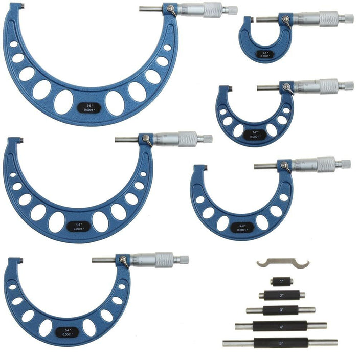 Maxigear Outside Micrometer Set 0 – 150 mm Range 0.01mm Graduation Made Taiwan