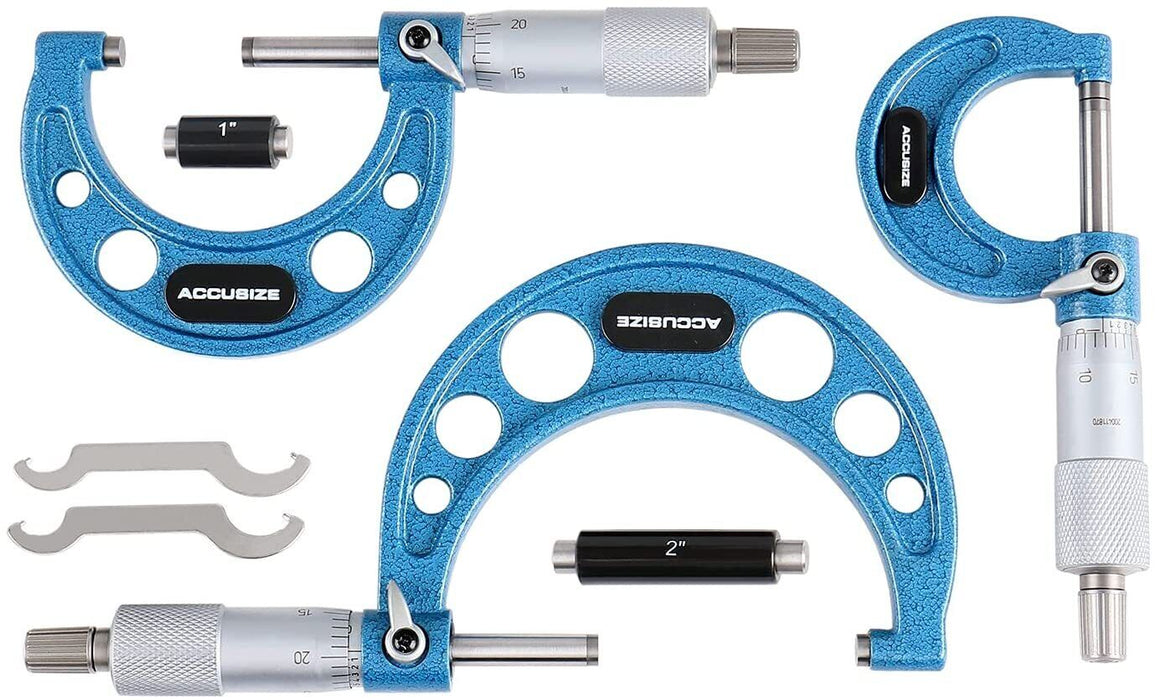 MAXI-GEAR 3PC Outside Micrometer Set with CASE Made in Taiwan 0 – 75 mm