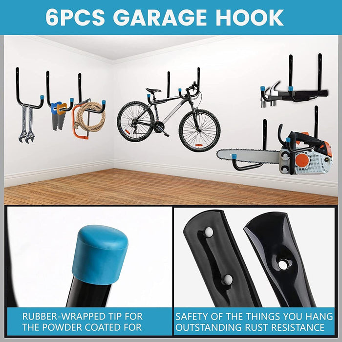 Bicycle Bike Hanger Hook Wall Mounted Garage Storage Rack Mount Heavy Metal Hook
