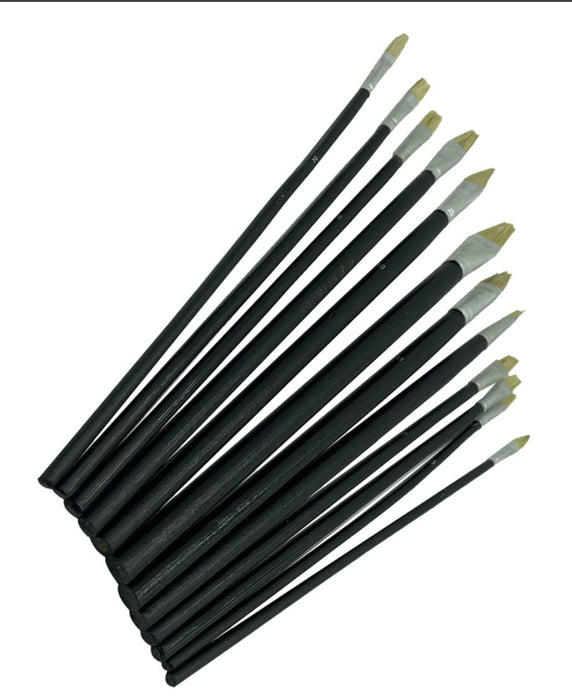 12 Pcs Round Artist Paint Brushes Set Paint Brush Art Acrylic Oil Water Colour