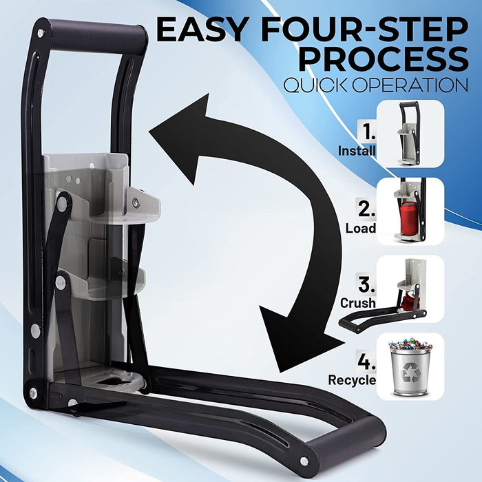 HEAVY DUTY CAN CRUSHER ALUMINIUM CANS BEER BOTTLE OPENER RECYCLING SCRAP METAL z