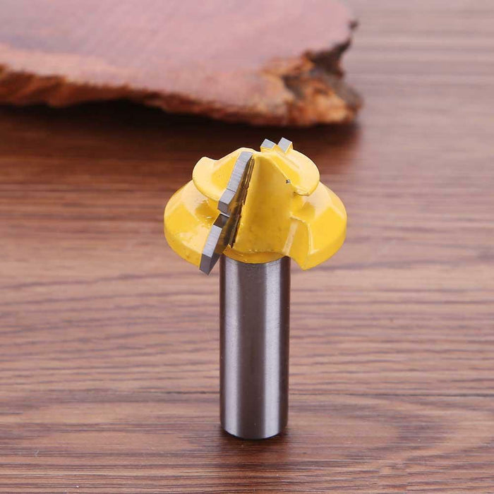 1/4" Shank12.7mm  45 Degree Router Bit Lock Miter Slotted Milling Cutter Tool