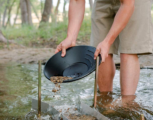 Plastic Gold Pan Panning 38.5cm Geological Black Prospecting Sifting Kit - FISHER DISCOUNT