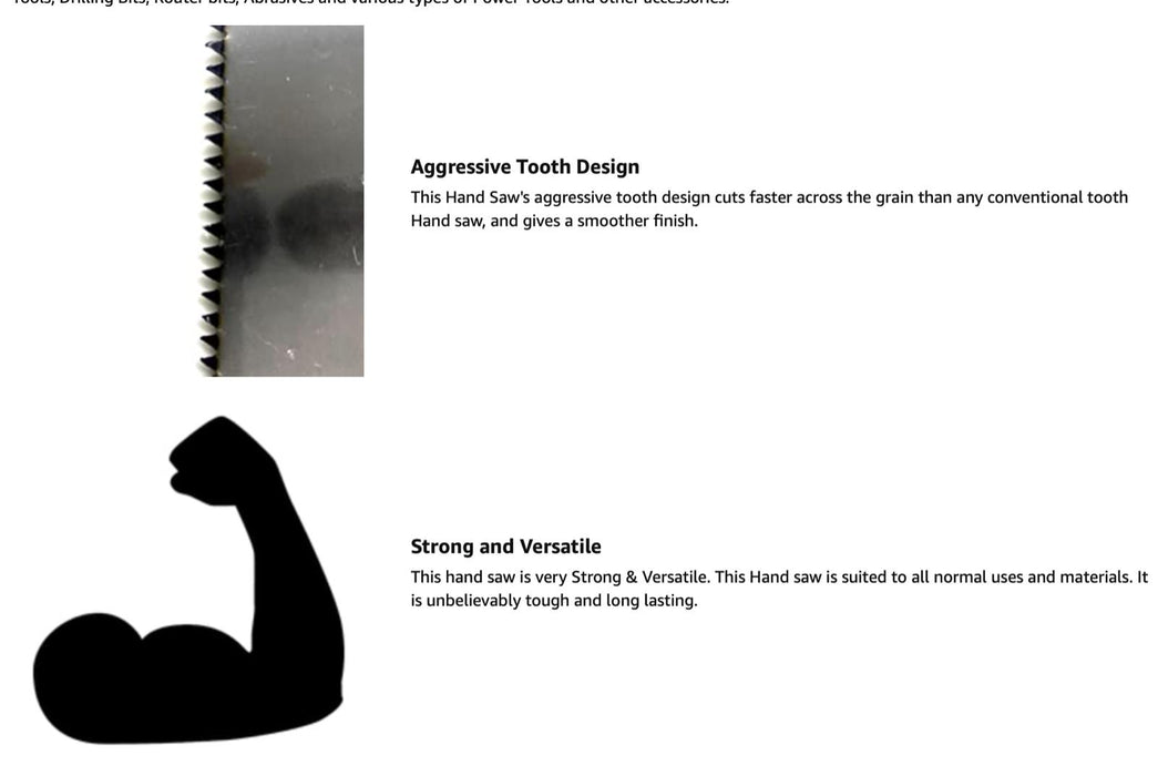 Hand Saw 20" Tree Branch Wood Timber Handsaw Pruner Timber Carpentry 450/500mm