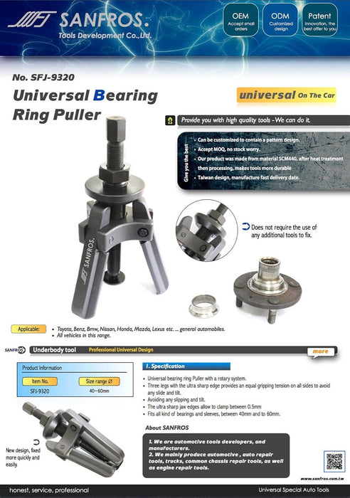KING TONY Universal Joint Puller Heavy Duty Puller Cars Truck Farm Made TAIWAN