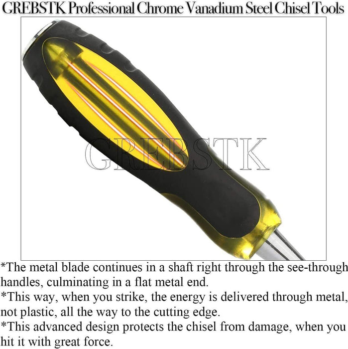 3 PCs Heavy Duty 12MM,19MM,25MM Long Blade Wood Chisel Chisels Set