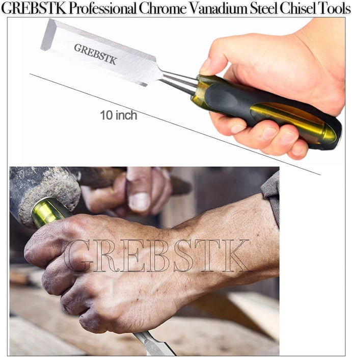 3 PCs Heavy Duty 12MM,19MM,25MM Long Blade Wood Chisel Chisels Set