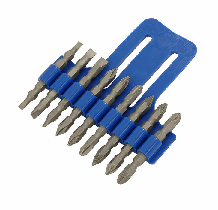 9pcs slotted phillips pozi double ended power bit set screwdriver 65mm tool bits