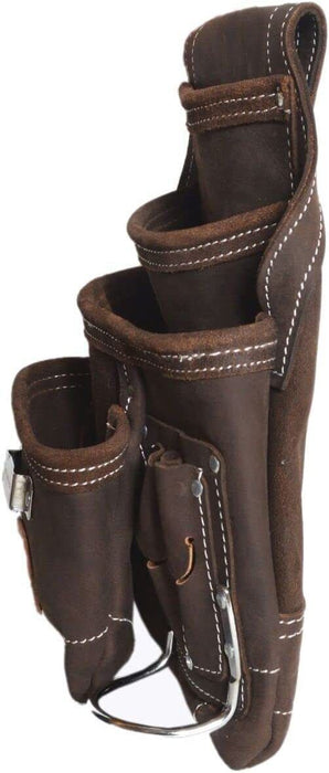 NEW 4 POCKET Tan Leather Tool Belt Double Pouch TRADE QUALITY Grip Well