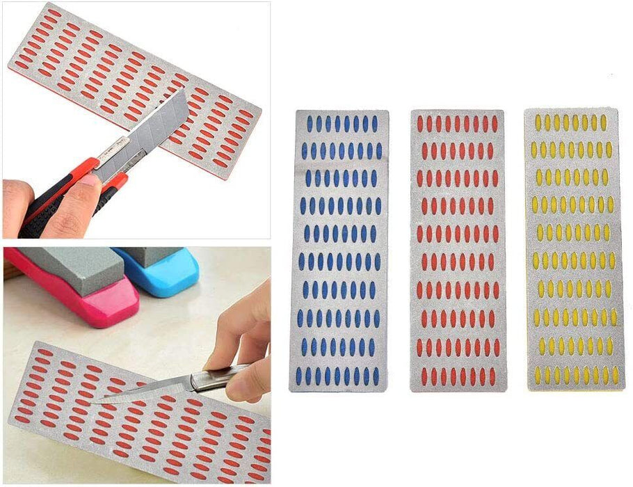 3pc Diamond Sharpening Honing Whetstone Stone Chisel Knife Sharpener Hand Tools