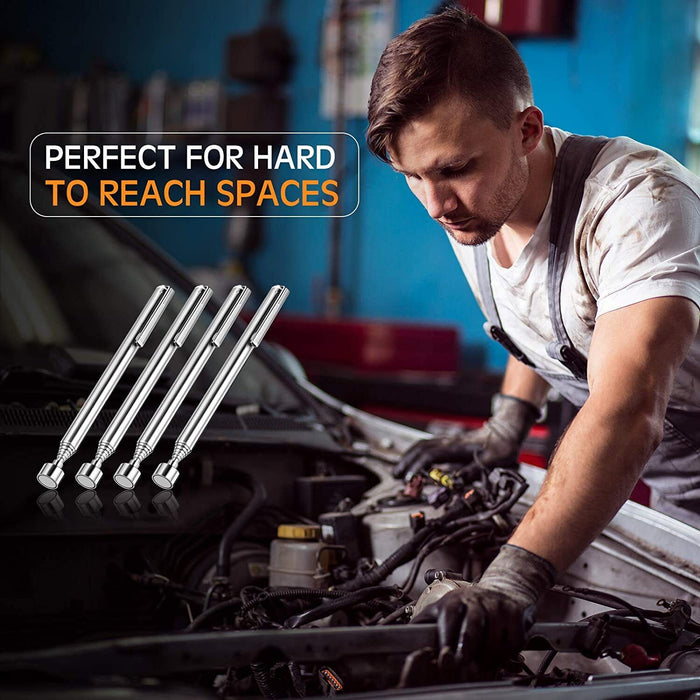 4PC NEW 2 LB Telescopic Magnetic Pick Up Tool Pen Style Extending UP To 24 INCH