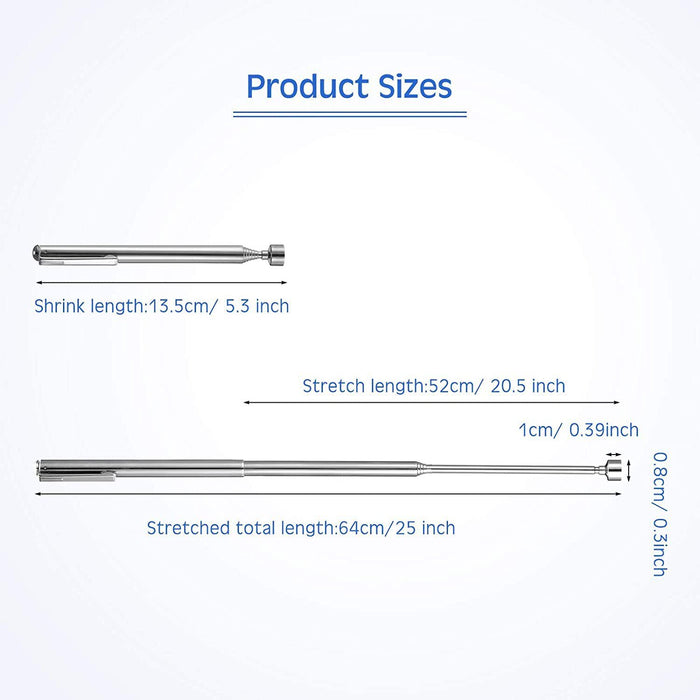 4PC NEW 2 LB Telescopic Magnetic Pick Up Tool Pen Style Extending UP To 24 INCH