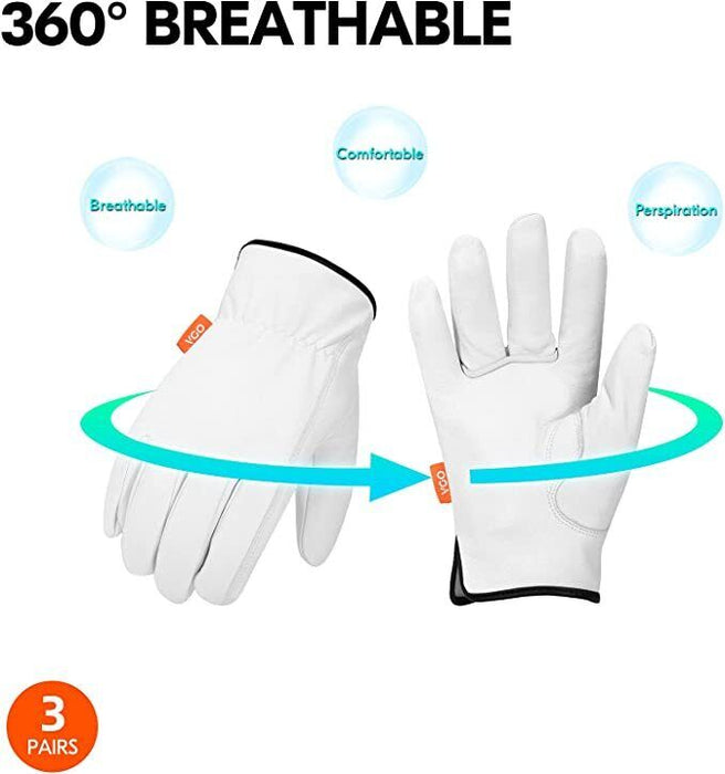 Leather Riggers Gloves Premium Full Grain Cow General Purpose Work Driver Glove