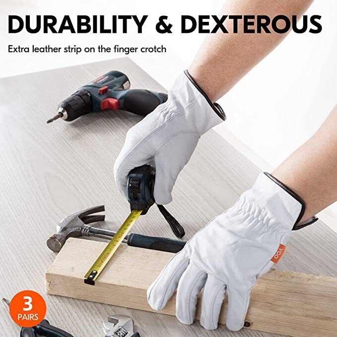 Leather Riggers Gloves Premium Full Grain Cow General Purpose Work Driver Glove