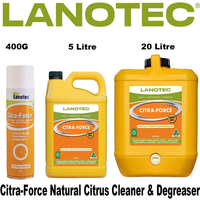 LANOTEC Citra Force Citrus Cleaner Degreaser Industrial Concentrate 400g/5L/20L