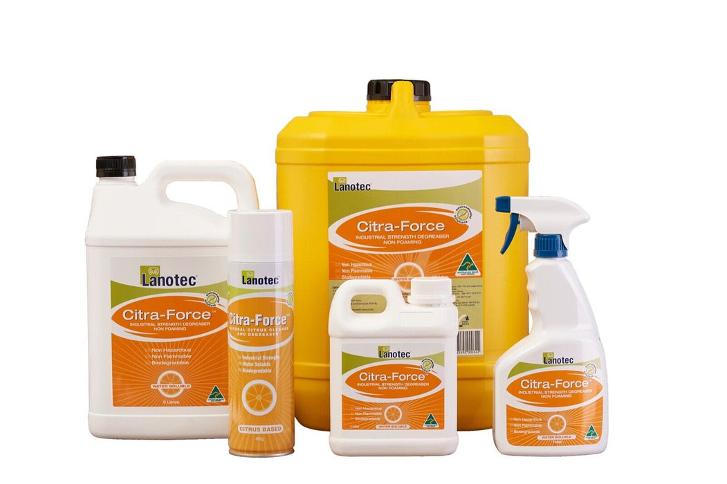 LANOTEC Citra Force Citrus Cleaner Degreaser Industrial Concentrate 400g/5L/20L
