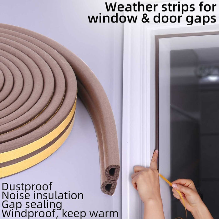 Foam Seal Weather Strip Foam Tape Door-Window Draught Excluder Self Adhesive AUS