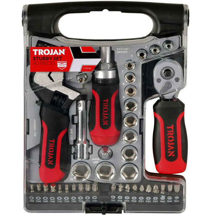 New Trojan 40 Piece Stubby Set Perfect for House or Car FAST POSTAGE