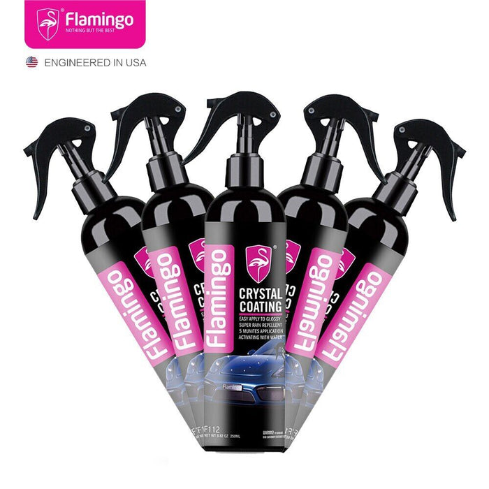 Flamingo Crystal Coating Car Paint Protection 250ml Easy Spray On Formula Wax