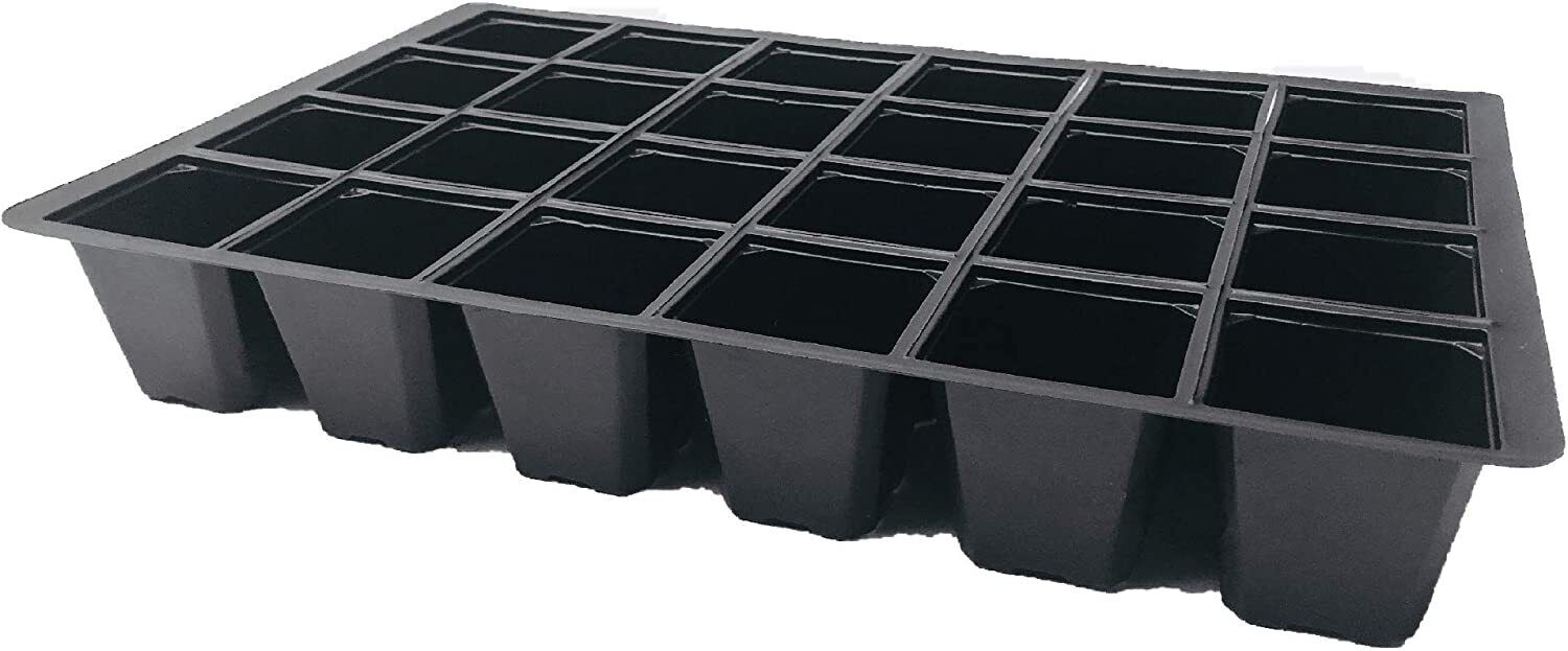 3 Pack 24 Cell Seed Tray - Greenhouse Seed Tray Indoor Outdoor Cuttings Growing