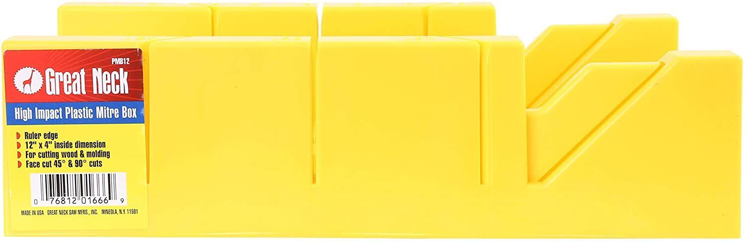 300mm Plastic Cornice Mitre Saw Box Square Angle 90/45/22.5 Degree Guide Wood