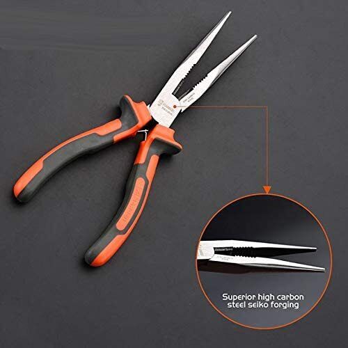 Long Nose Plier 200mm 8” Pliers Soft Grip Handles Tools Hand Tool Pointy Needle