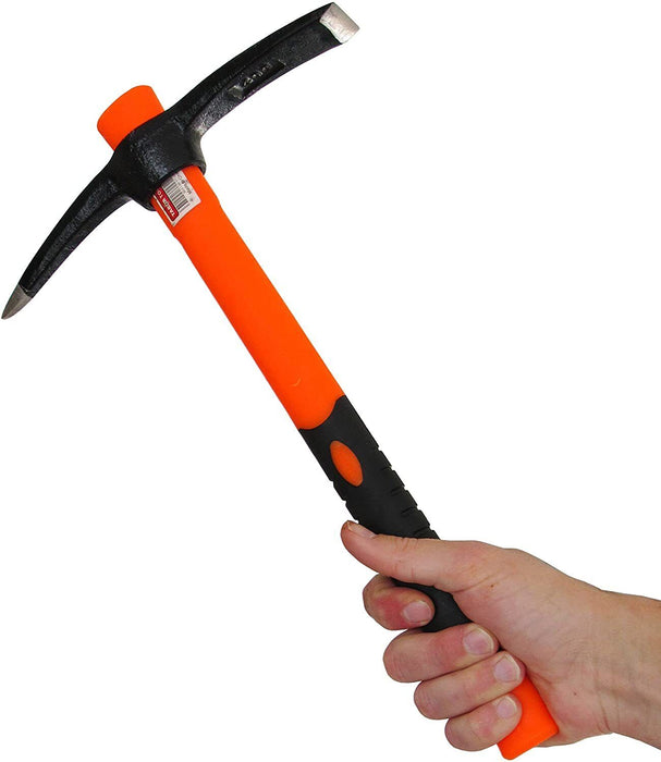 MINI PICK END MATTOCKS WITH FIBREGLASS HANDLE X 2  - DROP FORGED STEEL HEAD